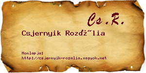Csjernyik Rozália névjegykártya