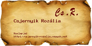 Csjernyik Rozália névjegykártya