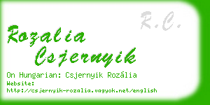 rozalia csjernyik business card